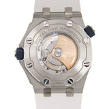 Audemars Piguet Royal Oak Offshore Diver White Dial White Rubber Strap Watch for Men - 15710ST.OO.A010CA.01