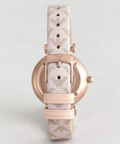 Emporio Armani Analog Grey Dial Pink Leather Strap Watch For Women - AR11126