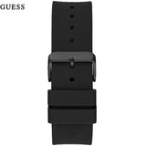 Guess Genesis Quartz Black Dial Black Silicone Strap Watch For Men - W1254G2