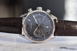 Tag Heuer Carrera Chronograph Grey Dial Brown Leather Strap Watch for Men - CBN2012.FC6483