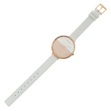 Calvin Klein Rise White Dial White Leather Strap Watch for Women - K7A236LH