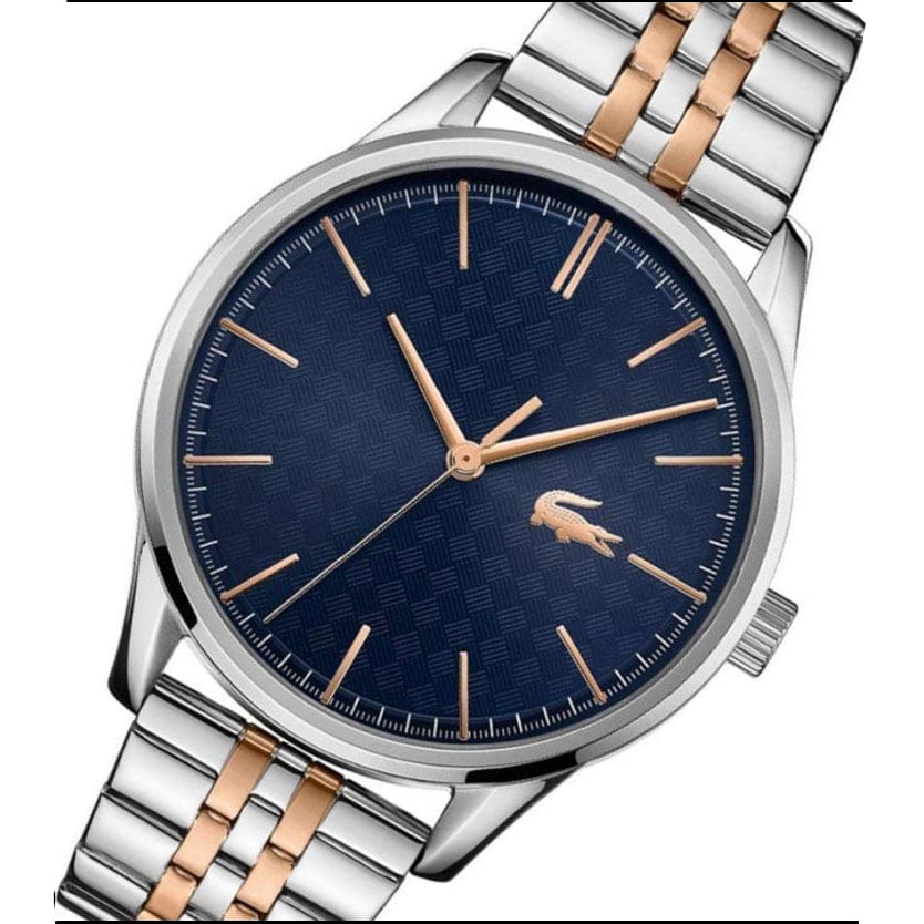 Lacoste Vienna Blue Dial Two Tone Steel Strap Watch for Men - 2011048