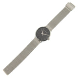 Calvin Klein High Noon Black Dial Silver Mesh Bracelet Watch for Men - K8M21121