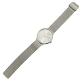 Calvin Klein White Dial Silver Mesh Bracelet Watch for Women - K8M21126