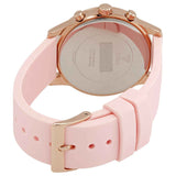 Guess Solar Rose Gold Dial Pink Rubber Strap Watch For Women - W1135L2