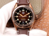 Tag Heuer Autavia 42mm Brown Dial Brown Leather Strap Watch for Men - WBE5191.FC8276