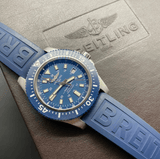 Breitling Superocean 44mm Diver Pro III Special Mariner Blue Dial Blue Rubber Strap Mens Watch - Y1739316/C959