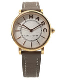 Marc Jacobs Roxy White Dial Light Brown Leather Strap Watch for Women - MJ1538