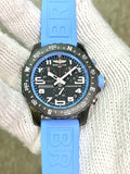 Breitling Endurance Pro Black Dial Light Blue Rubber Strap Watch for Men - X82310281B1S1