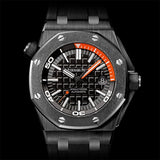 Audemars Piguet Royal Oak Offshore Diver Black Dial Black Rubber Strap Watch for Men - 15707CE.OO.A002CA.01