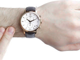 Tissot T Classic Tradition Chronograph White Dial Brown Leather Strap Watch For Men - T063.617.36.037.00