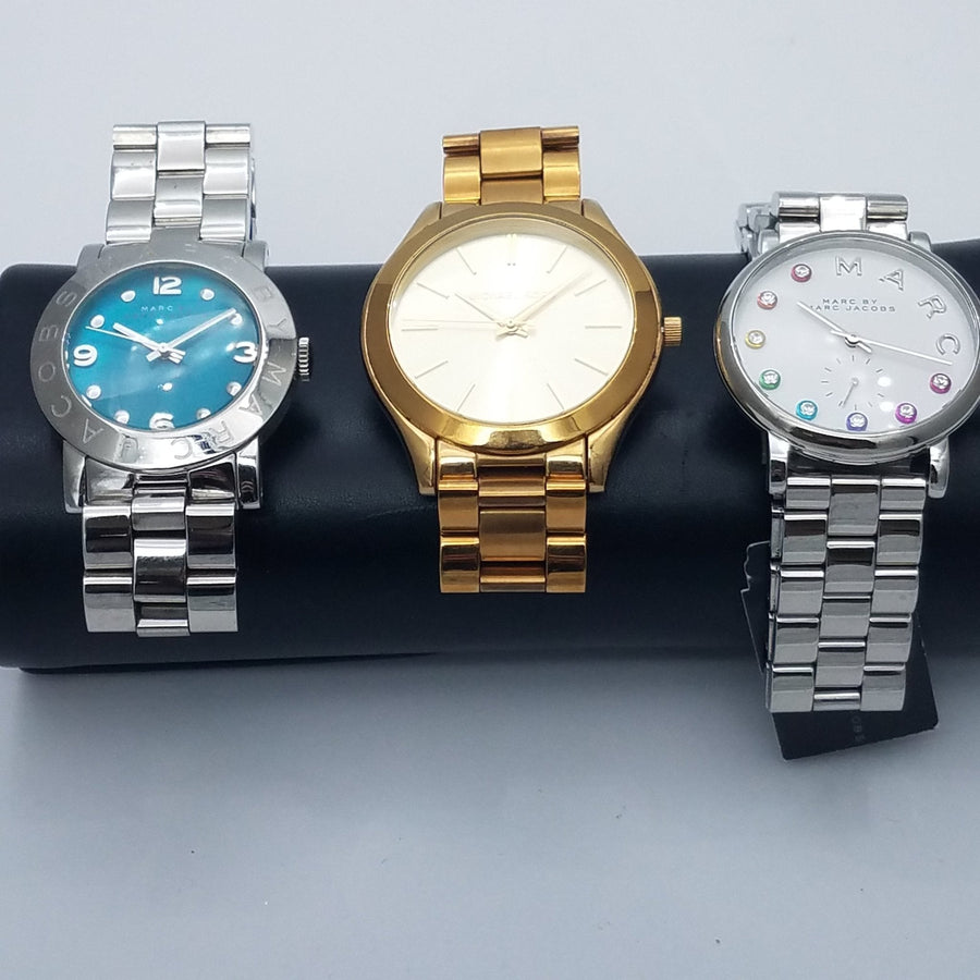 Marc Jacobs Amy Blue Dial Silver Steel Strap Watch for Women - MBM3272