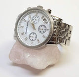 Michael Kors Ritz White Dial Silver Stainless Steel Strap Watch for Women - MK5020