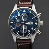 IWC Pilot’s Watch Chronograph Edition “Le Petit Prince” Blue Dial Brown Leather Strap Watch for Men - IW377714