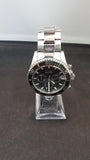 Guess Chaser Chronograph Black Dial Silver Steel Strap Watch for Men - W0170G1