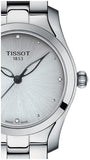 Tissot T Wave Diamonds White Dial Silver Steel Strap Watch For Women - T112.210.11.036.00