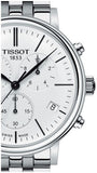 Tissot Carson Premium White Dial Silver Steel Strap Watch For Men - T122.417.11.011.00