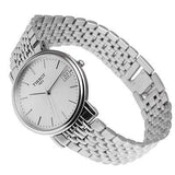 Tissot T Classic Desire White Dial Silver Steel Strap Watch for Women - T52.1.281.31