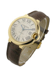 Cartier Ballon Bleu De Cartier Silver Dial Brown Leather Strap Watch for Women - W6900356