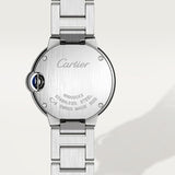 Cartier Ballon Bleu de Cartier Diamonds Silver Dial Silver Steel Strap Watch for Women - WE902073