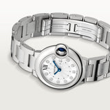 Cartier Ballon Bleu de Cartier Diamonds Silver Dial Silver Steel Strap Watch for Women - WE902073