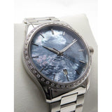 Gucci G Timeless Diamonds Mother of Pearl Blue Dial Silver Steel Strap Unisex Watch - YA126458