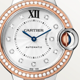 Cartier Ballon Bleu De Cartier Diamonds Mother of Pearl Dial Two Tone Steel Strap Watch for Women - W3BB0025