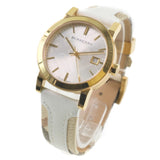 Burberry The City White Dial White Leather Strap Watch for Women - BU9015