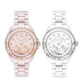 Coach Preston Pink Dial Pink Steel Strap Watch for Women - 14503465