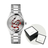 Gucci G Timeless Silver Dial Silver Steel Strap Watch For Women - YA1264076