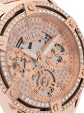 Guess Queen Multifunction Rose Gold Dial Rose Gold Steel Strap Watch For Women - GW0464L3