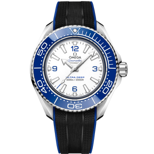 Omega Planet Ocean 6000M Co Axial Master Chronometer 45.5mm White Dial Black Rubber Strap Watch for Men - 21532462104001