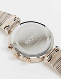 Hugo Boss Flawless White Dial Gold Mesh Bracelet Watch for Women - 1502553