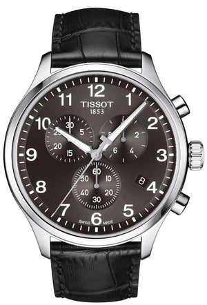 Tissot Chrono XL Vintage Quartz Black Dial Black Leather Strap Watch For Men - T116.617.16.062.00