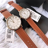 Marc Jacobs Roxy Silver Dial Brown Leather Strap Watch for Women - MJ1572