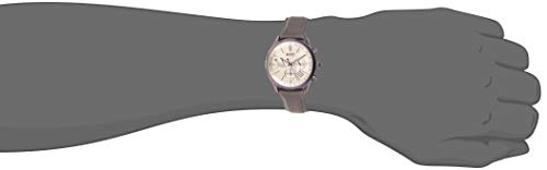 Hugo Boss Grand Prix Silver Dial Grey Leather Strap Watch for Men - 1513603