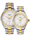 Tissot T Classic PR 100 White Dial Two Tone Steel Strap Watch for Men - T101.410.22.031.00