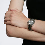 Marc Jacobs Tether Transparent Silver Dial Silver Steel Strap Watch for Women - MBM3412