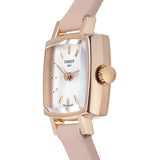 Tissot T Lady Lovely Square White Dial Pink Leather Strap Watch For Women - T058.109.36.031.00