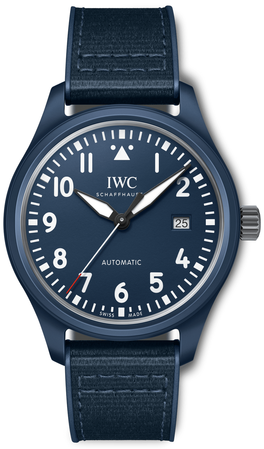 IWC Pilot’s Watch Automatic "Laureus Sport for Good" Edition Blue Dial Blue Nylon Strap Watch for Men - IW328101