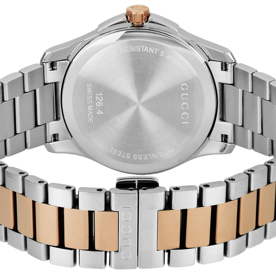 Gucci G Timeless Silver Dial Two Tone Steel Strap Watch For Men - YA126447