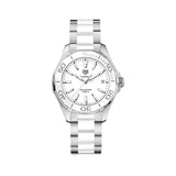 Tag Heuer Aquaracer Quartz 35mm White Dial Two Tone Steel Strap Watch Women - WAY131B.BA0914