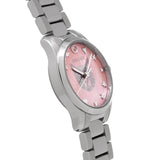 Gucci G Timeless Quartz Mother of Pearl Pink Dial Silver Steel Strap Watch For Women - YA1265013