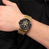 Maserati Potenza Quartz Black Dial Gold Mesh Bracelet Watch For Men - R8853108006