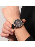 Maserati Successo 44mm Black Rose Gold Dial Black Rubber Strap Watch For Men - R8871621012