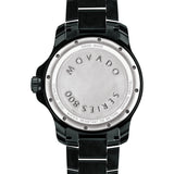 Movado Series 800 Black Dial Black Steel Strap Watch For Men - 2600143