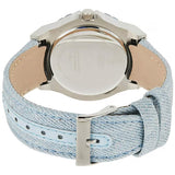 Guess Limelight Quartz Blue Dial Blue Leather Strap Watch For Men - W0775l1