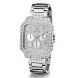 Guess Deco Multifunction Quartz Silver Dial Silver Steel Strap Watch For Women - GW0472L1