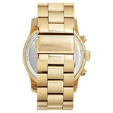 Michael Kors Runway Quartz Orange Dial Gold Steel Strap Watch For Women - MK5930