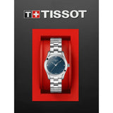 Tissot T Wave II Blue Dial Silver Steel Strap Watch For Women - T112.210.11.046.00